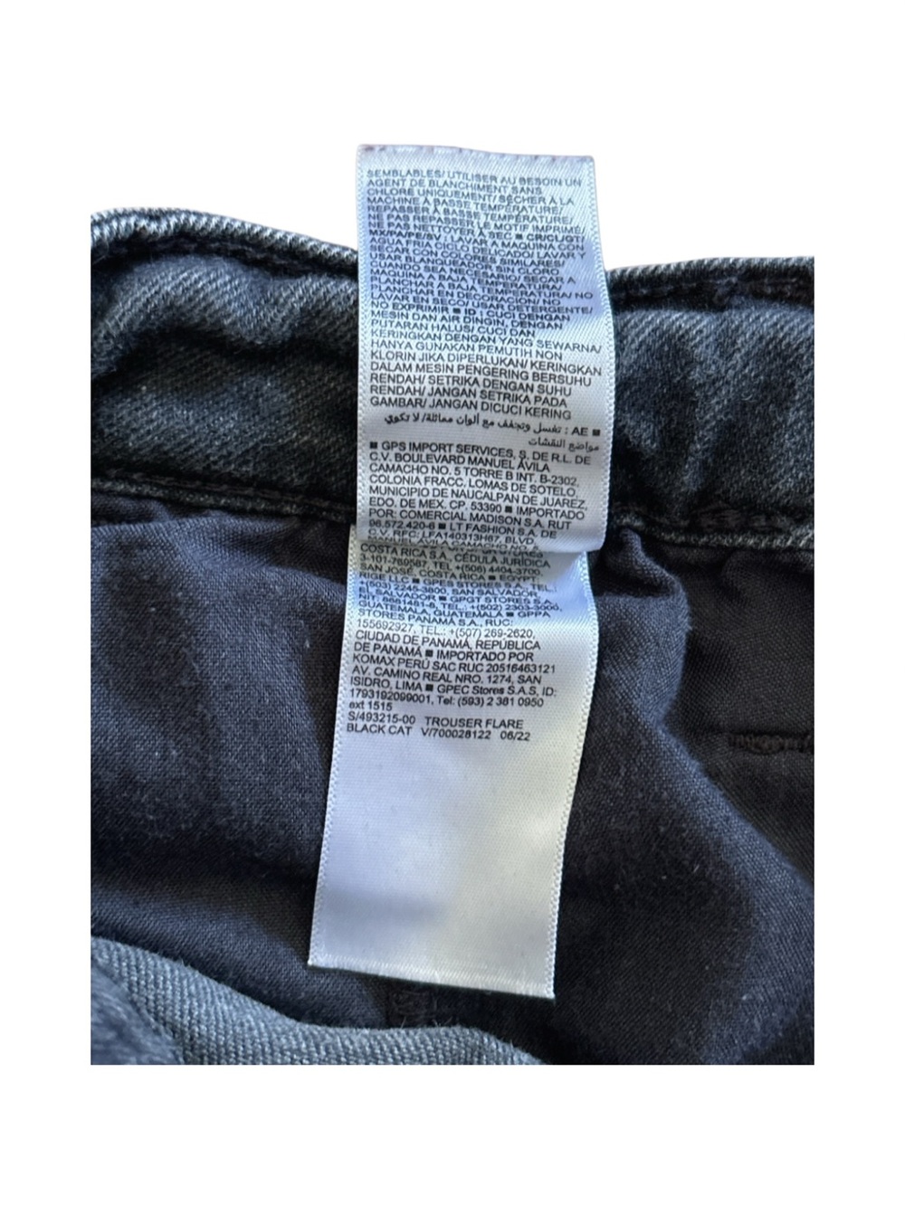 Old Navy Extra High Rise Wide Leg Flare Trouser Jeans Washed Black Boho Size 14 - Picture 5 of 5